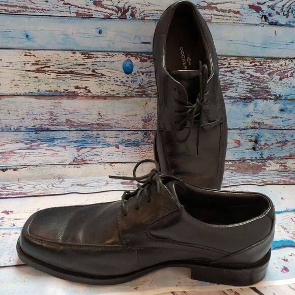 DOCKERS genuine leather men's dress laced  shoes size 8.5W - Picture 14 of 16
